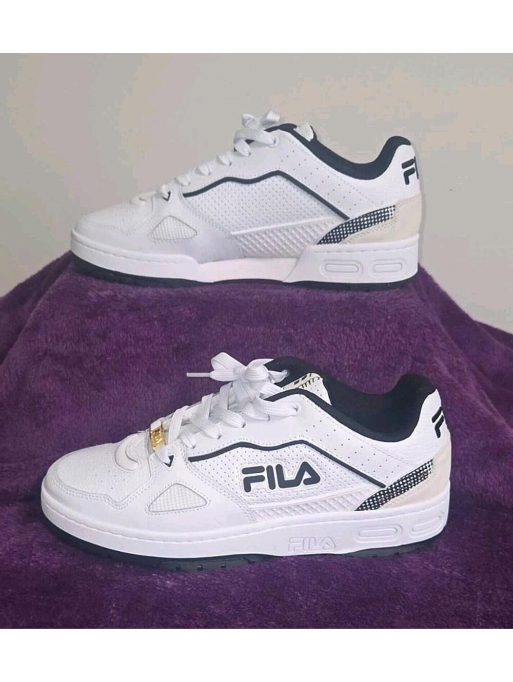 Men's FILA Teratach 600 Athletic Trainers Shoes - White / BLACK Size 10